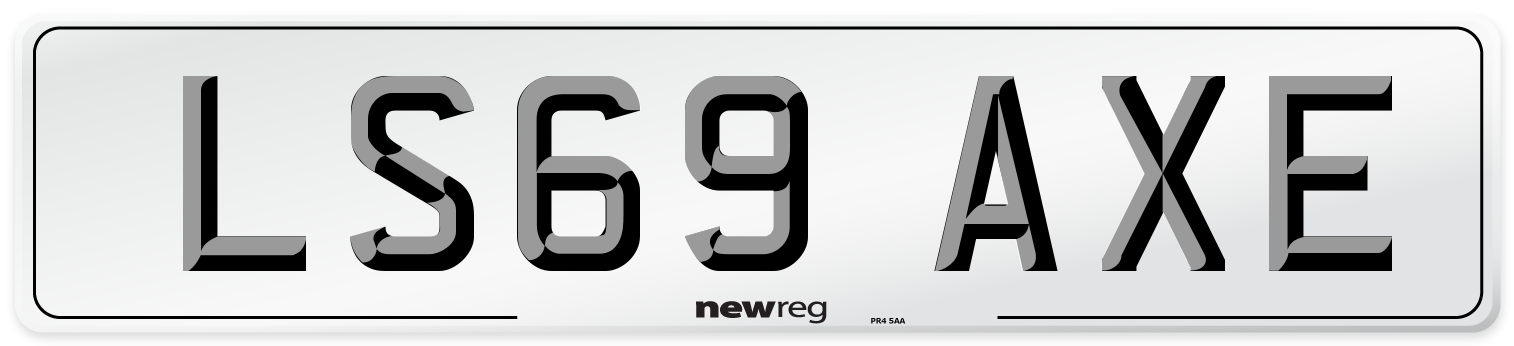 LS69 AXE Number Plate from New Reg